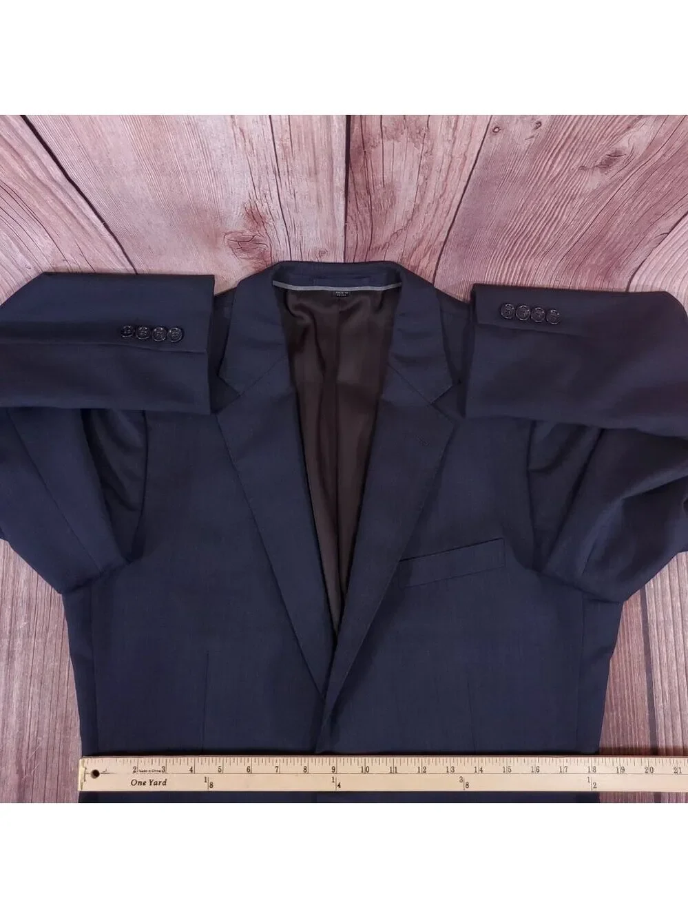 J. Crew Ludlow Slim fit Suit Jacket 42L Tollegno 1900 Italian 3D Wool Navy J3272